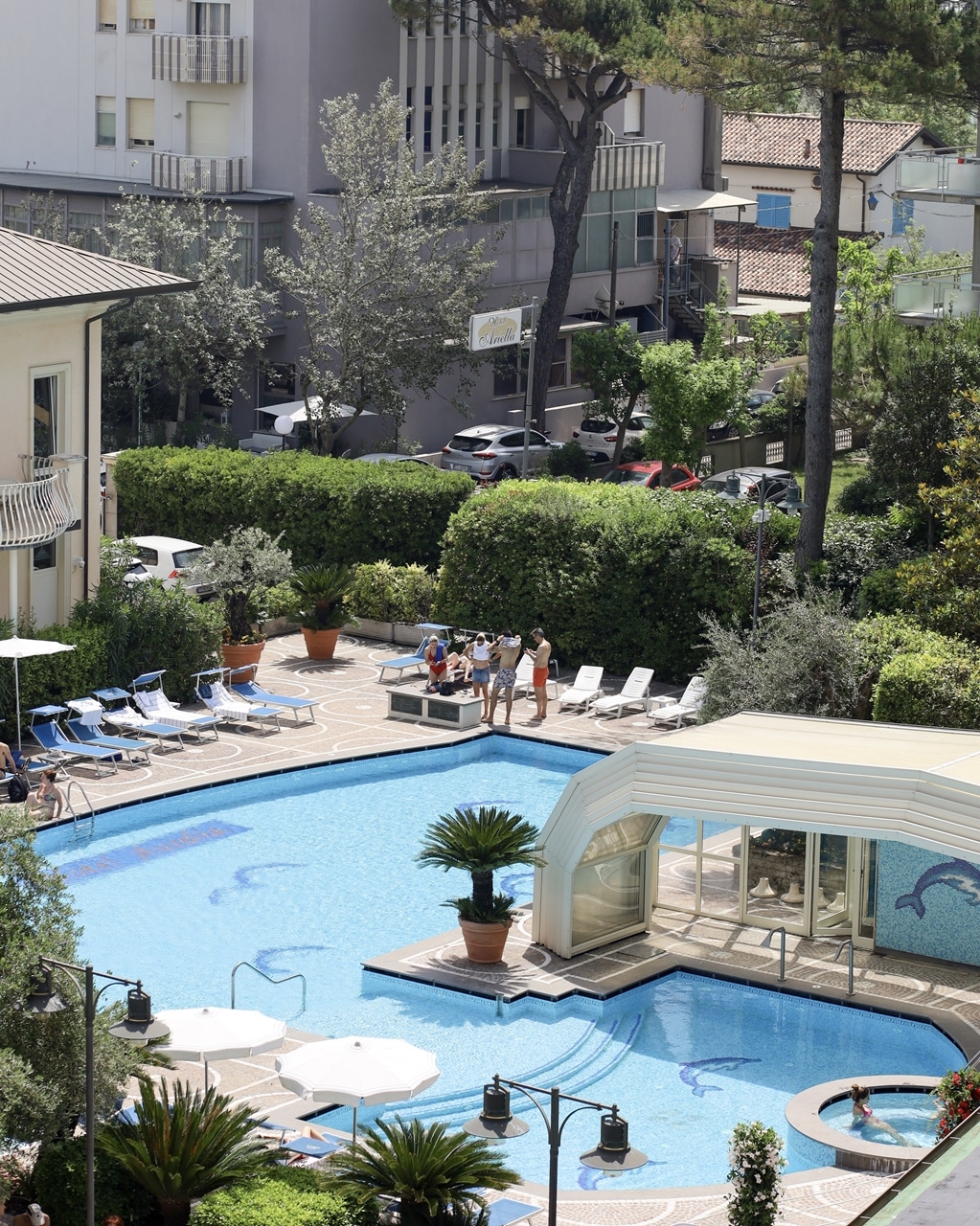 Emilia Romagna Hotel Aurelia Milano Marittima Meer Obere Adria Strand Sand Privatstrand Pool