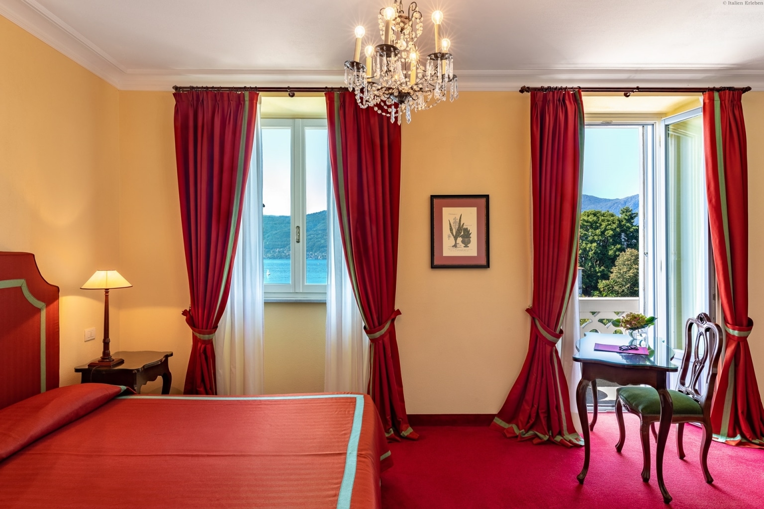 Piemont Grand Hotel Majestic Verbania Lago Magiore See Garten Seeblick Zimmer Balkon