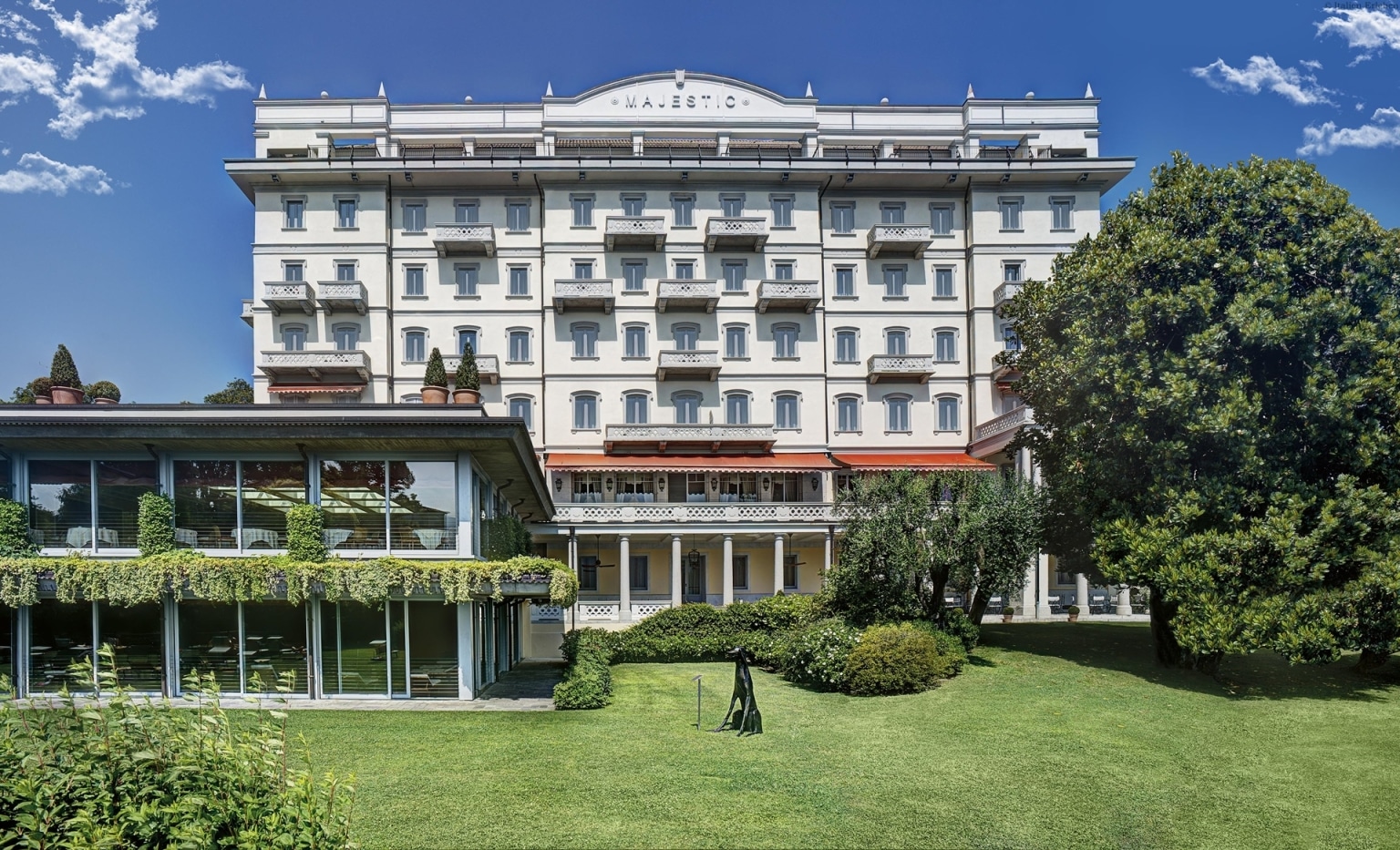 Piemont Grand Hotel Majestic Verbania Lago Magiore See Garten Seeblick