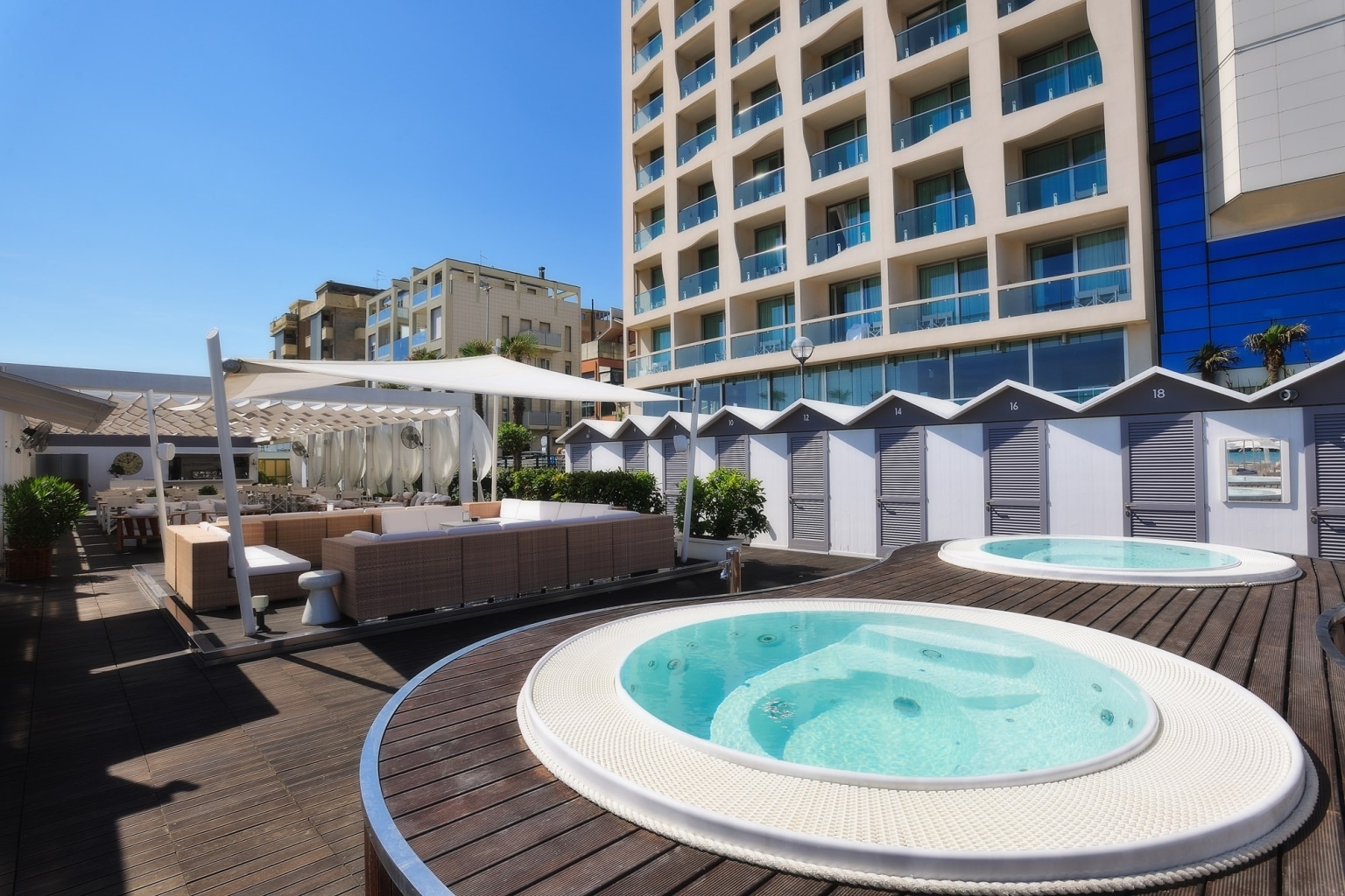 Marken Hotel Excelsior Pesaro Meer Strand Stadt Lounge