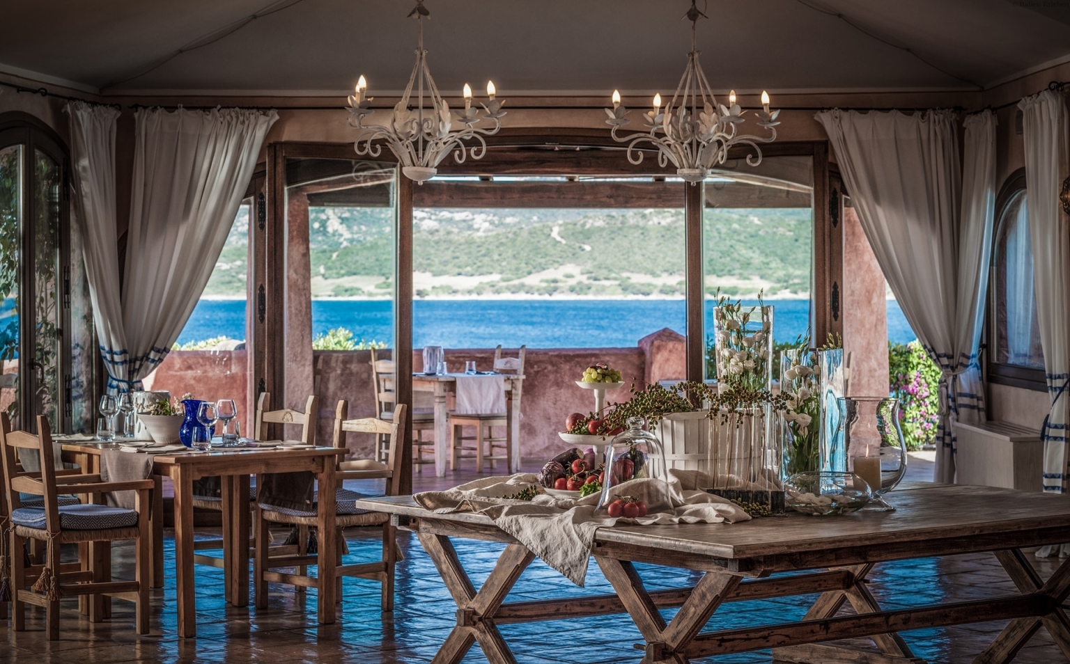 Sardinien Villa del Golfo Lifestyle Resort Cannigione Hotel Bucht Nord Meer Meerblick Panorama Restaurant