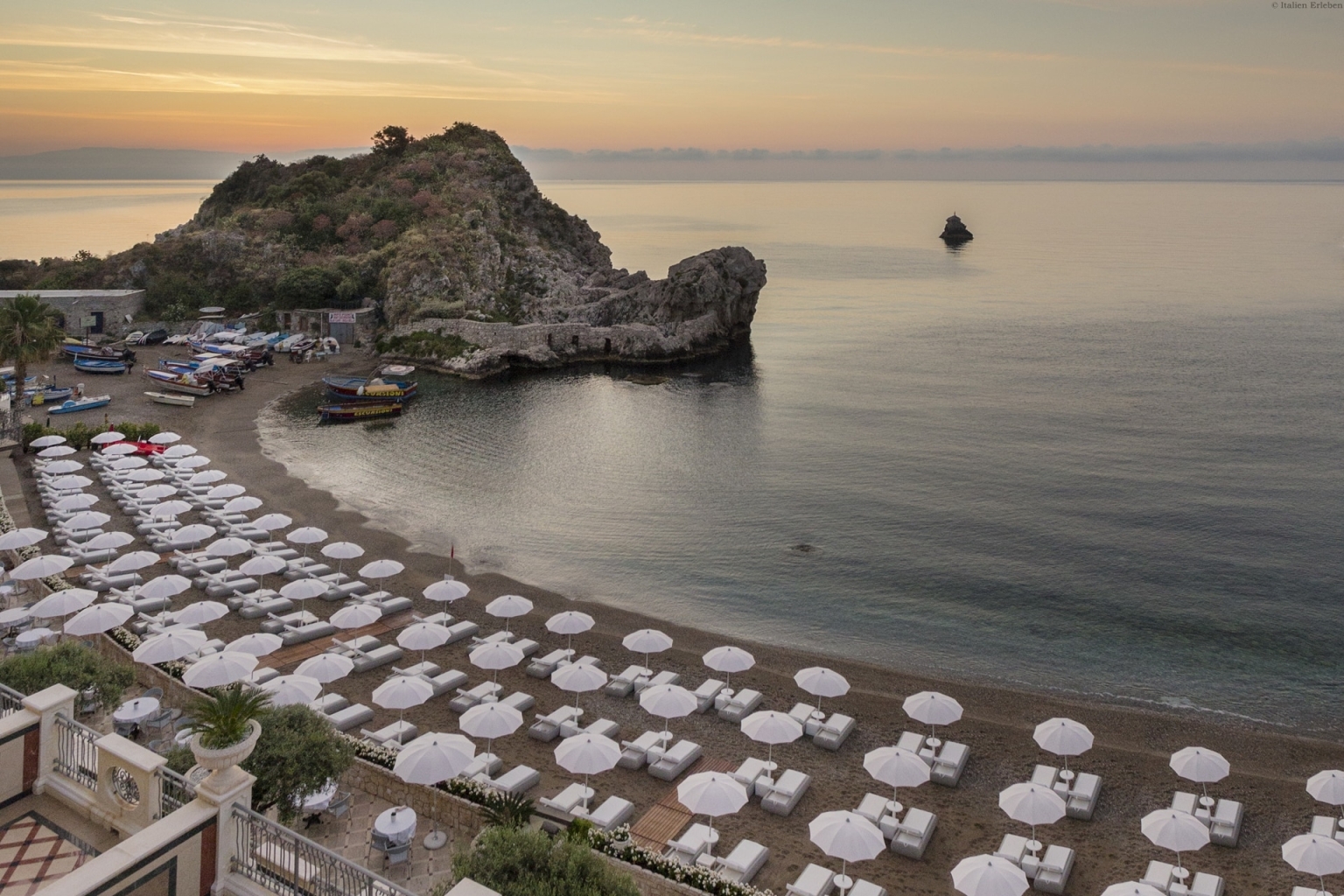 Sizilien Hotel Mazzaro Sea Palace Taormina Mare Bucht Meer Strand Ost Insel Pool Terrasse