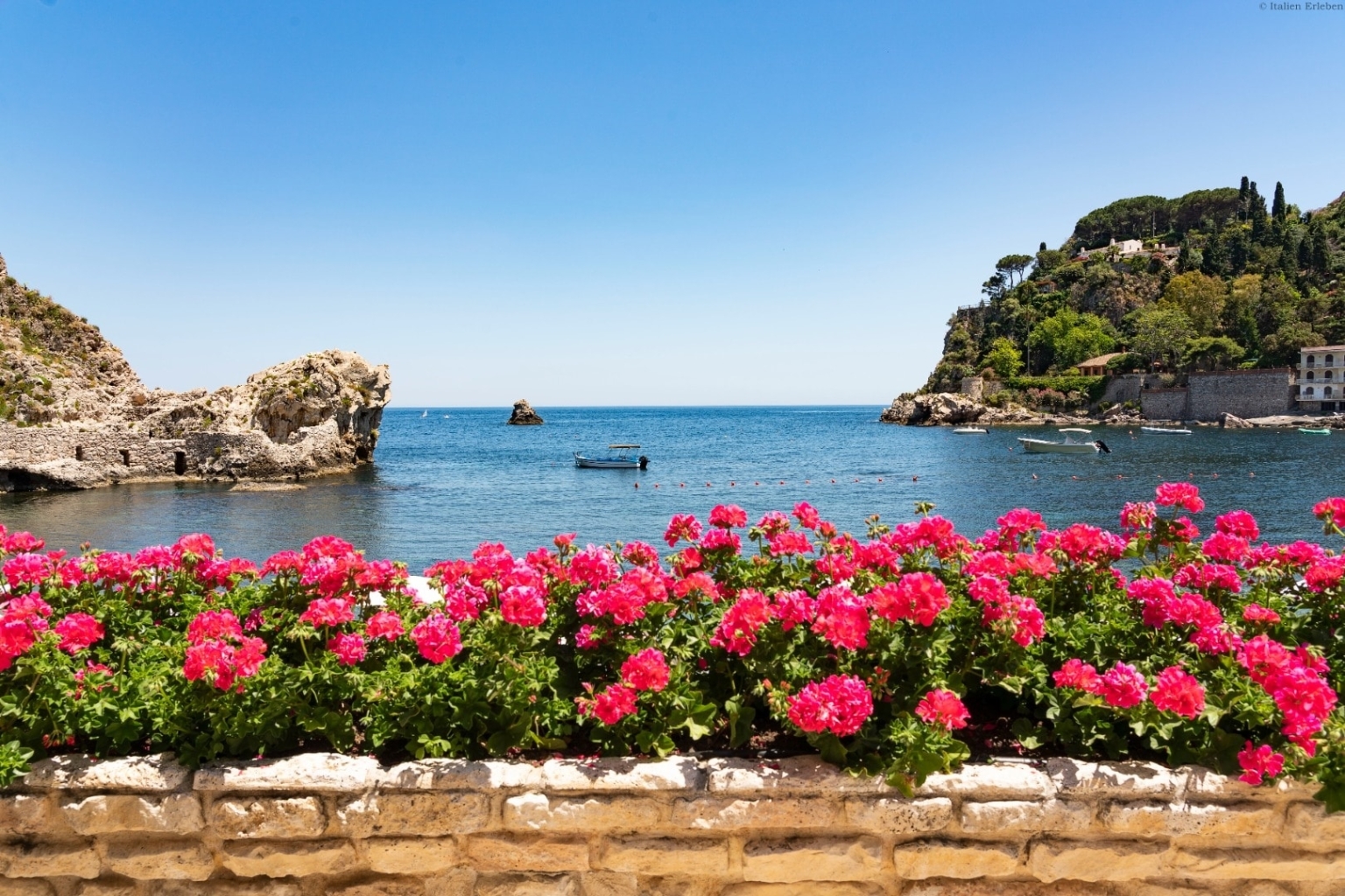Sizilien Hotel Mazzaro Sea Palace Taormina Mare Bucht Meer Strand Ost Insel Pool Terrasse Meerblick