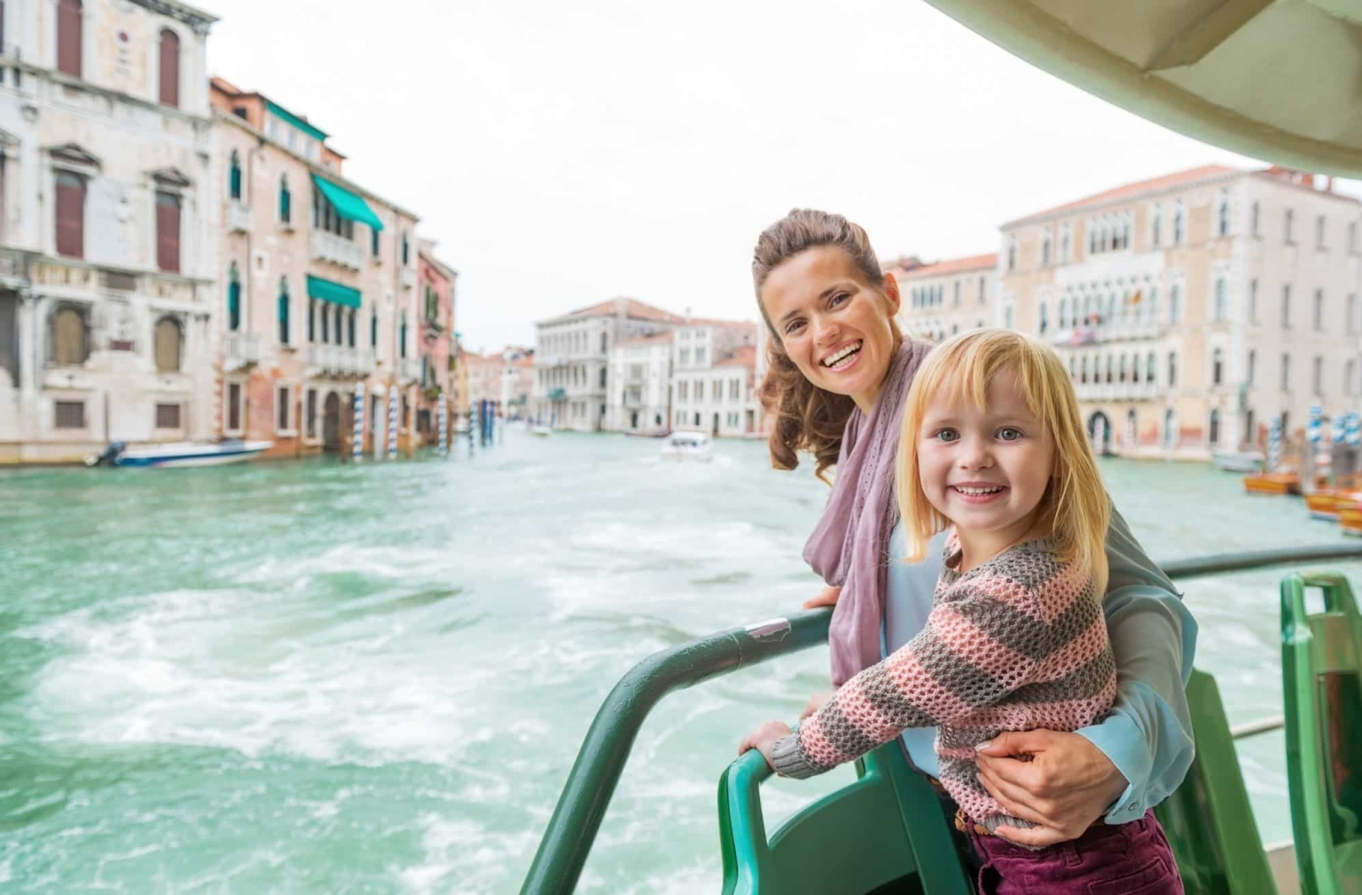 Impressionen Familie Kinder Familienurlaub Urlaub gemeinsam Familienzeit Kultur Venedig Gran Canale Vaporetto Schiff