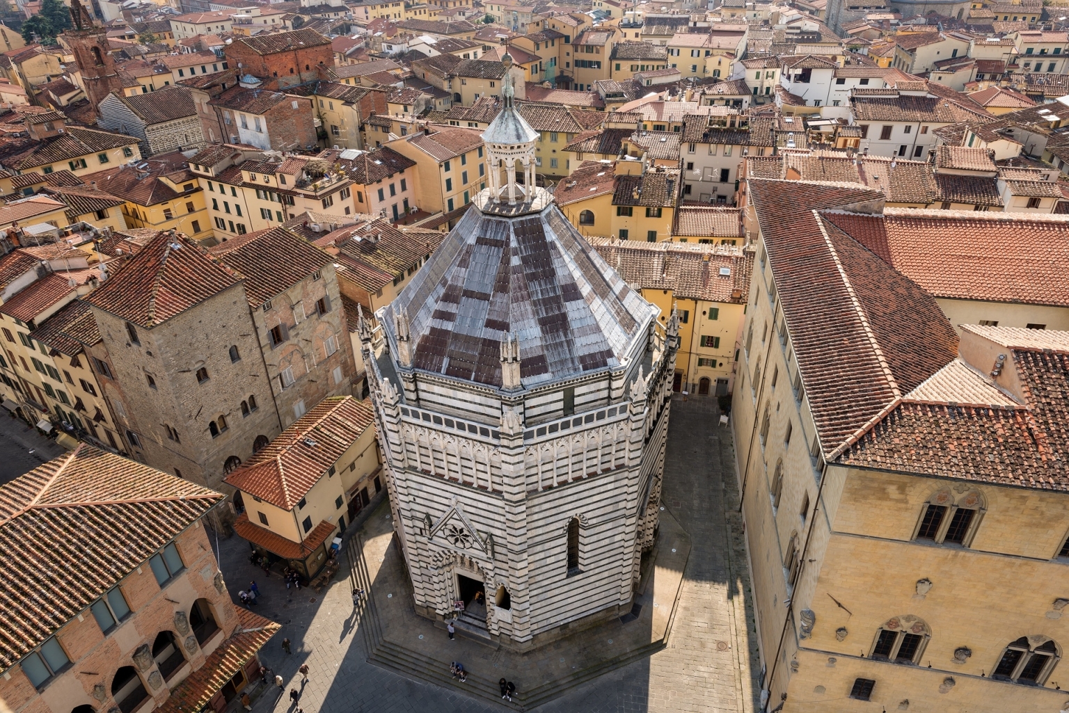 Toskana Lucca Baptisterium Stadt Luftaufnahme