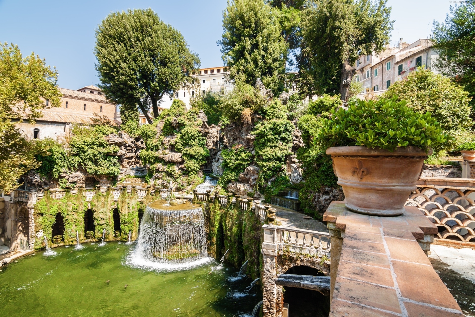 Italien Unesco Weltkulturerbe Latium Rom Villa d Este Tivoli Wasserspiele Brunnen