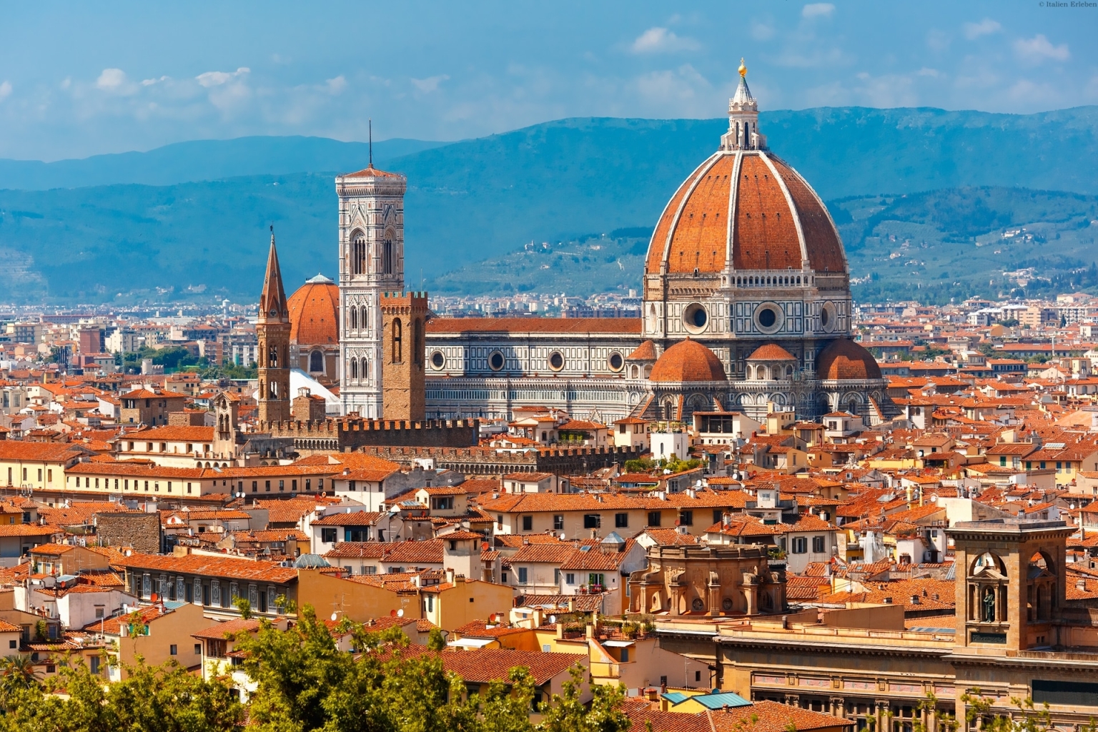 Italien Unesco Weltkulturerbe Florenz Stadt Panorama Dom